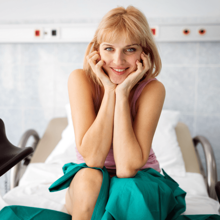 Happy Woman At Gynecology Exam